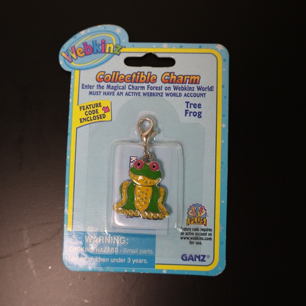 Webkinz Tree Frog Collectible Charm by Ganz NEW with Code
